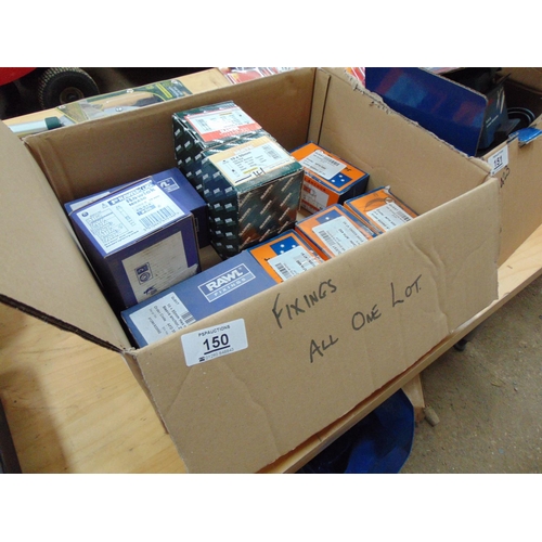 150 - boxes mixed sizes anchor bolts