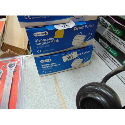 165 - 1 box , disposable face masks 50 masks in a box