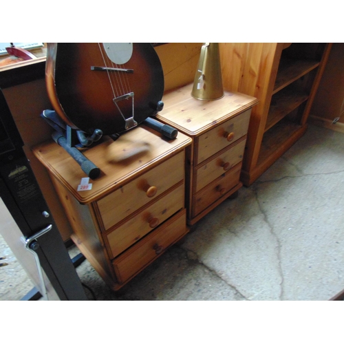 289 - Pair pine bedside cabinets