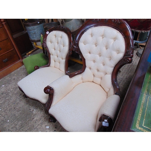 464 - pair ornate bedroom chairs