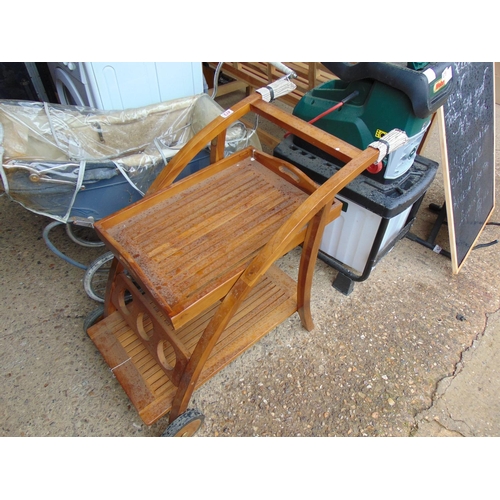 473 - teak drinks trolly