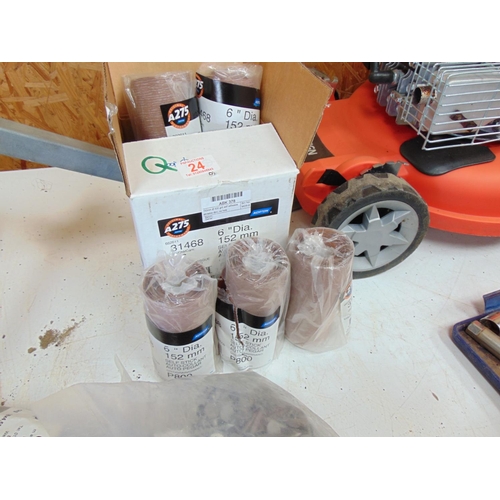 24 - self adhesive abrasive sand paper