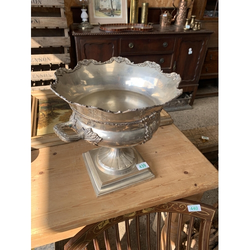 439 - large plated ornate punch bowl