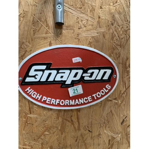 21 - snap on metal plaque