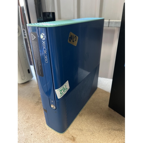 762 - XBOX 360 blue case untested no cables