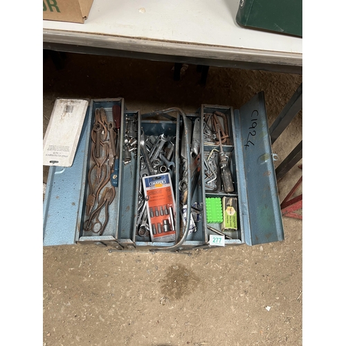 277 - metal tool box plus contents