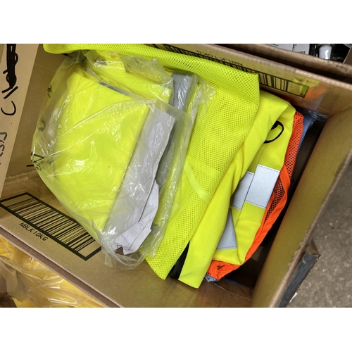 209 - box mixed new hi viz vests