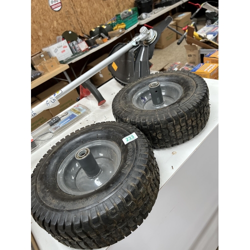 233 - 2 x cart wheels