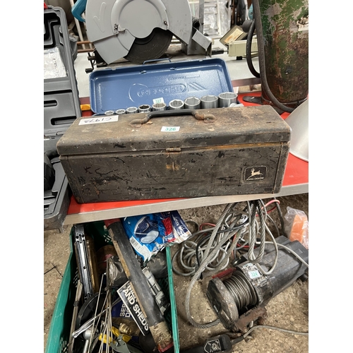 326 - old john deere tool box original