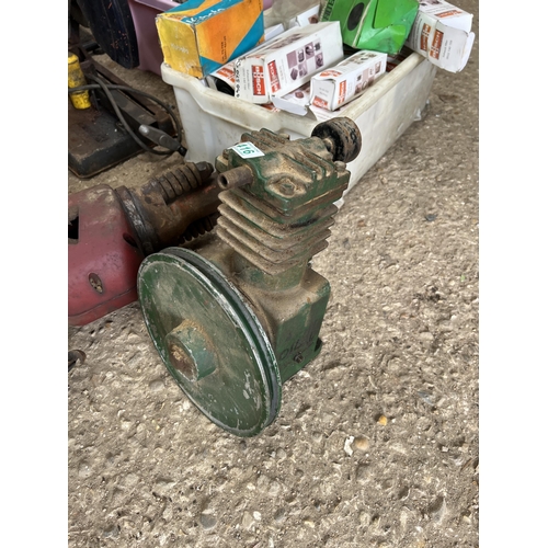 416 - vintage engine part with pulley