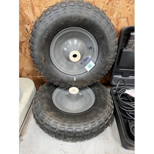 45 - x 2 small wheels