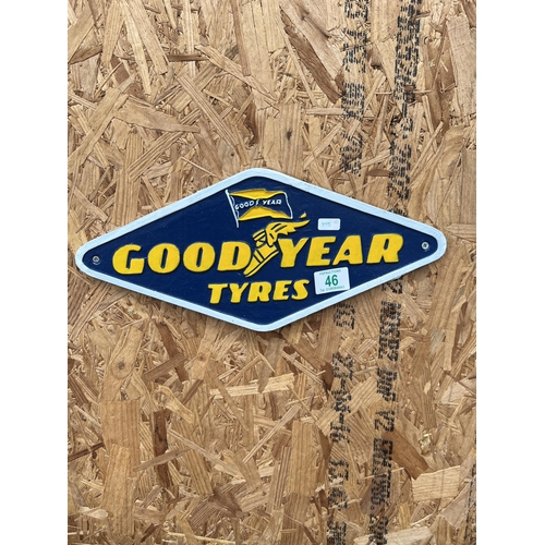 46 - H273 metal goodyear sign