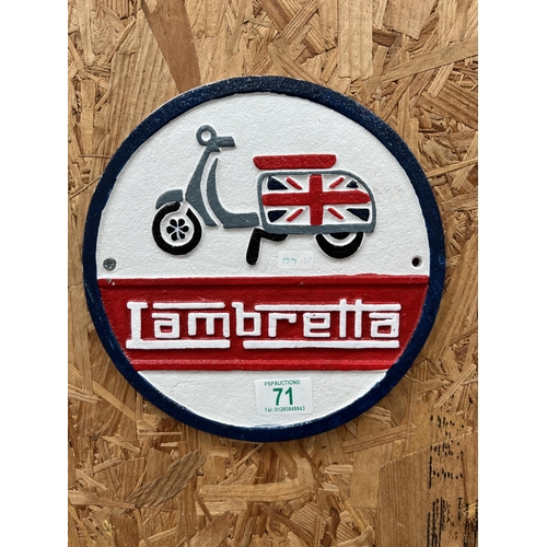 71 - H137 Lambretta sign