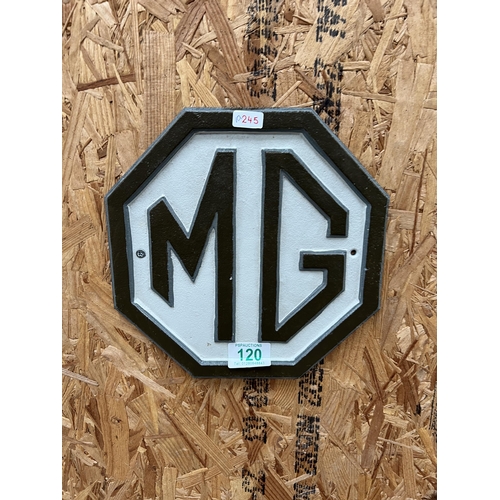 120 - h245 MG metal plaque