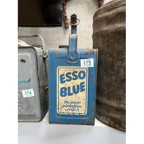 175 - Esso vintage blue fuel can