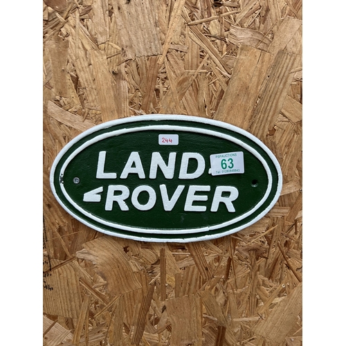63 - h244 landrover sign