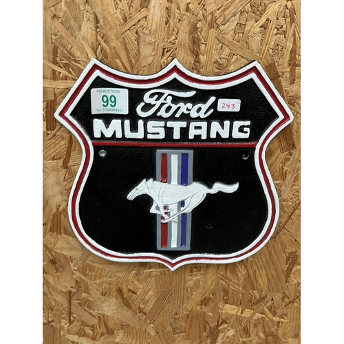 99 - h243 Ford Mustang Plaque
