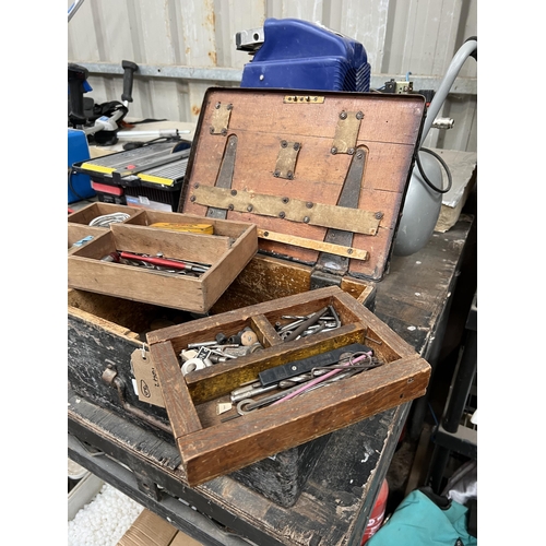 520 - vintage tool box plus contents