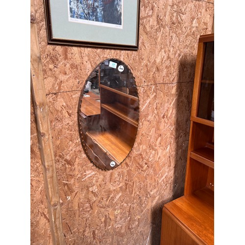 17 - vintage oval mirror