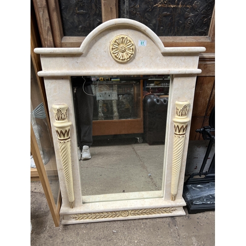 61 - large Ornate Mirror 45” x 30’