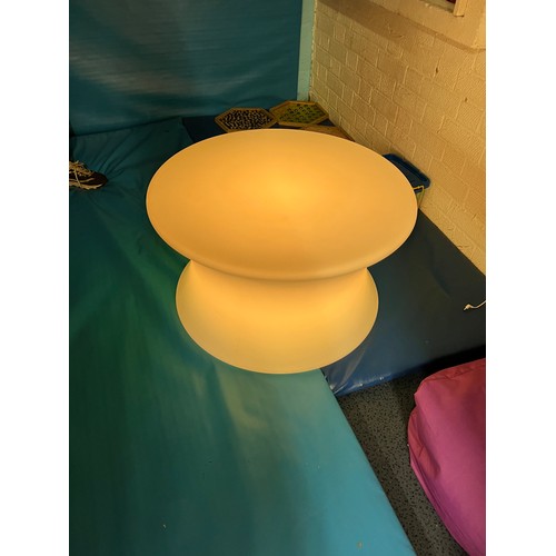 310 - X1 round plastic colour changing table approx 27