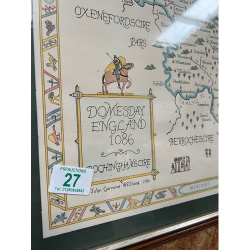 27 - framed map domesday england