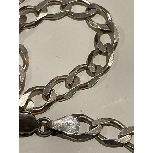 89 - Silver stamped 925 with hallmarks curb chain 20.3 grams made in Italy