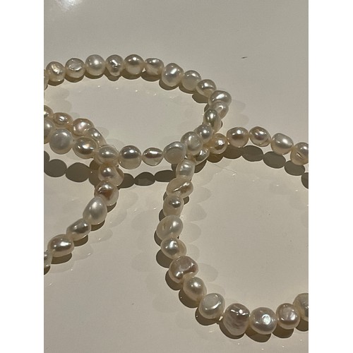 92 - 3 x real seed pearl bracelets