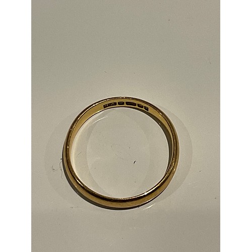 102 - 22ct gold wedding band full hallmarks 2.6 grams