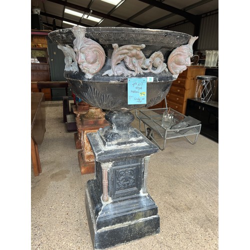 35 - x 2 HUGE cast ally metal urns 4ft 10