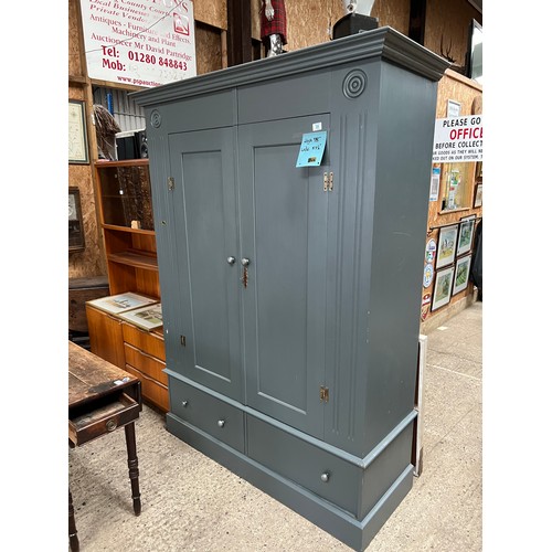 39 - large painted wardrobe pine