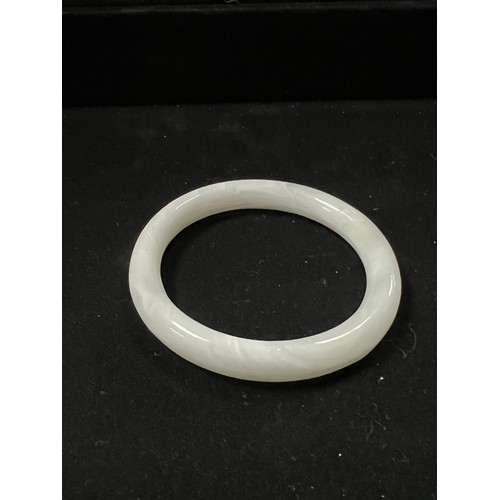 125 - white Jade bangle