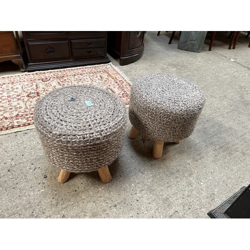 171 - x 2 knitted top stools