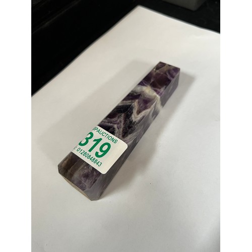 319 - Purple Jon pyramid natural gem stone