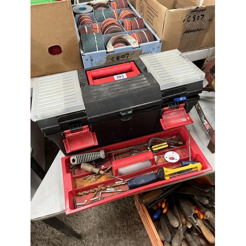 203 - tool box plus contents