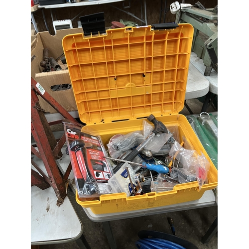 205 - yellow toolbox plus contents