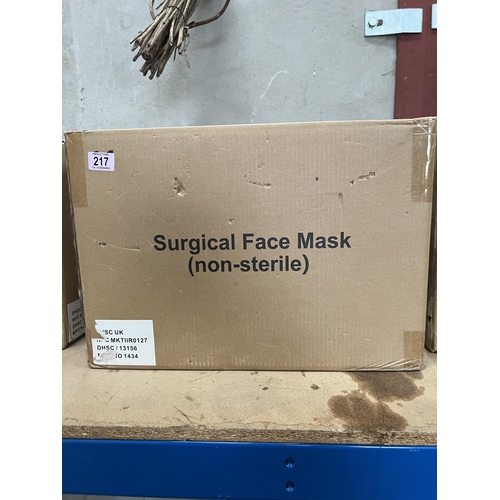 217 - 1 x box 2000 face masks