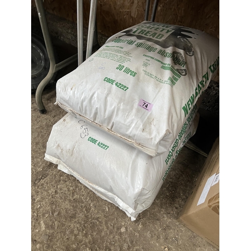 74 - x 3 bags of spillage