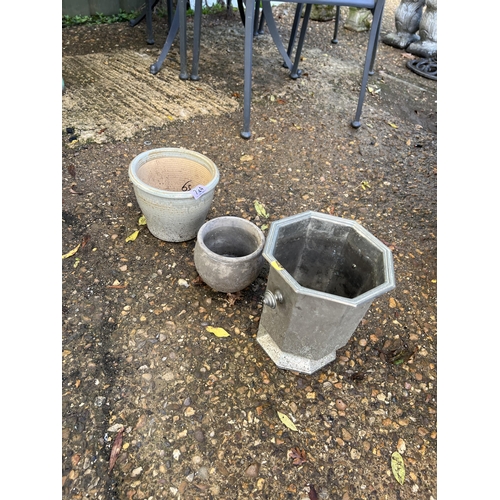 724 - x 3  mixed pots