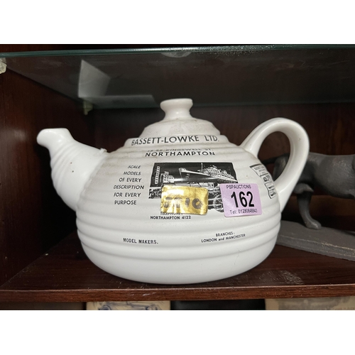 162 - large Burslem tea pot , Bassett Lowke , Northamption