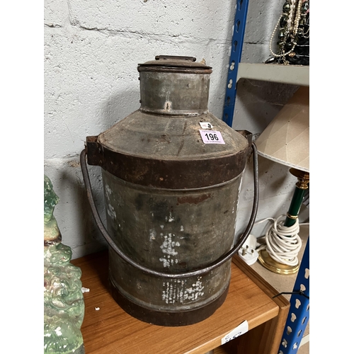 196 - rustic milk churn h192