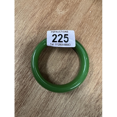 225 - green natural jade bangle