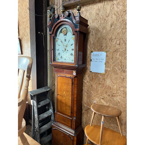 608 - Grandfather clock, lovely working condition