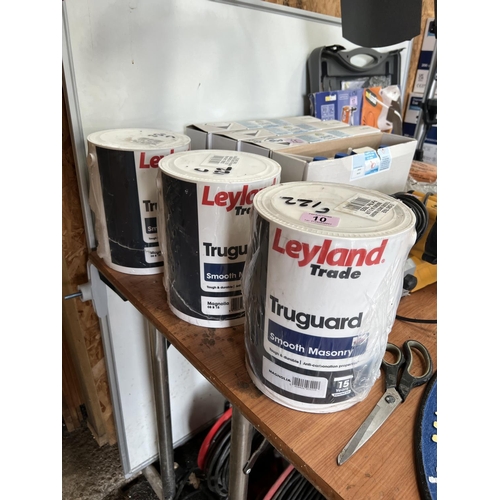 10 - 3 x 5 litre Magnolia Masonry paint