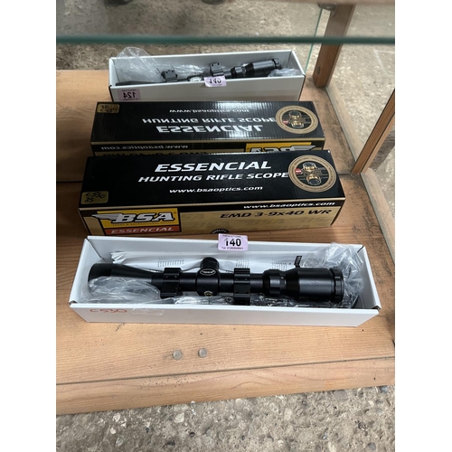 140 - new boxed BSA EMD 3-9x40 wr hunting rifle scope