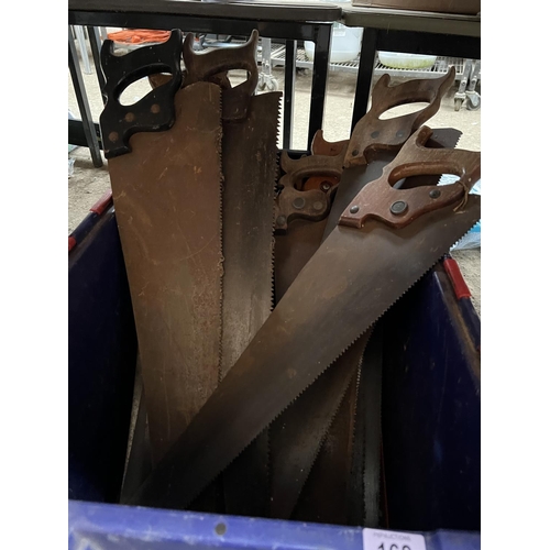 168 - Qty vintage hand saws