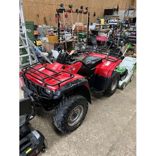 381 - 2001 Honda TRX350FM 4wd Quad bike , starts and runs pull start only.