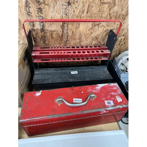 86 - 2 x metal tool boxes