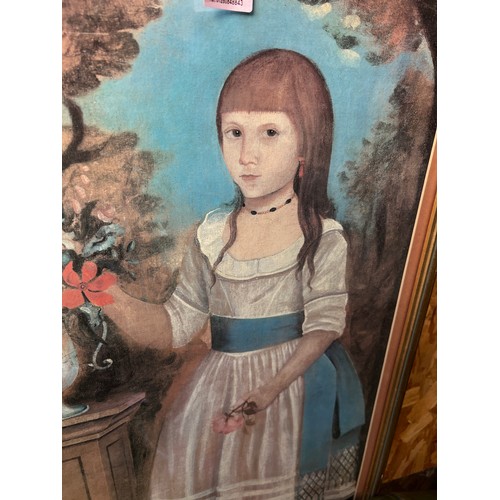 12 - framed picture girl holding flower