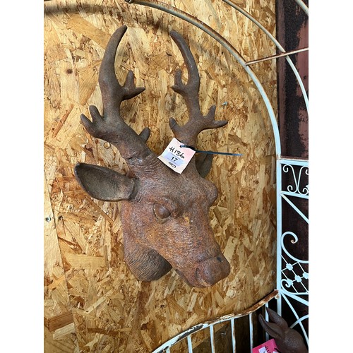 17 - large heavy cast iron DEER head h136